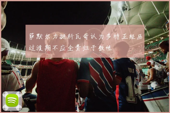 萨默尔力挺科瓦奇认为多特正经历过渡期不应全责归于教练